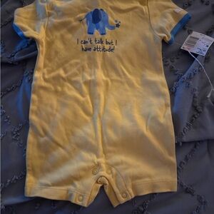 Small Wonders Yellow and Blue Bodysuit One Piece